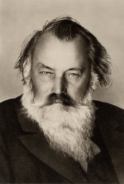 Johannes Brahms (1833-1897) německý skladatel (tisk) od Unknown photographer