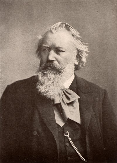 Johannes Brahms (1833-1897) německý hudební skladatel, polotón (tisk) od Unknown photographer