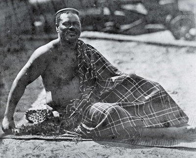 Král Cetshwayo v exilu v Kapském Městě od Unknown photographer