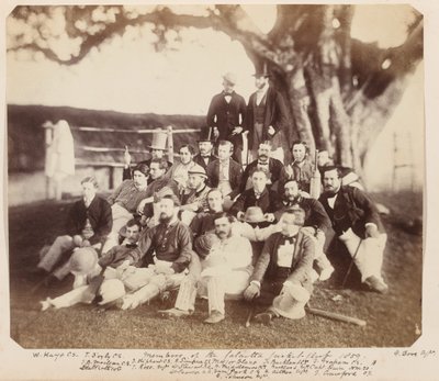 Členové kriketového klubu v Kalkatě, 1859 od Unknown
