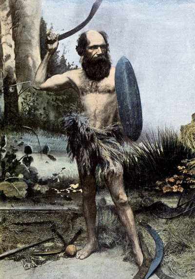 Původní australská zbraň bumerang - autochrom od Unknown photographer