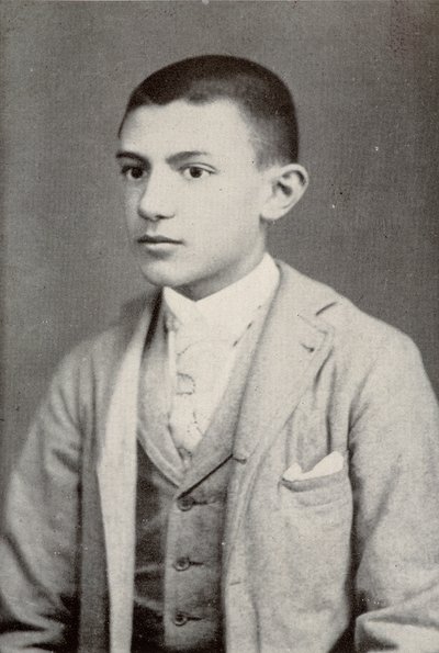 Pablo Picasso v roce 1896 (15 let) - v „“ Picasso, ikonografické dokumenty““ od Sabartes od Unknown photographer