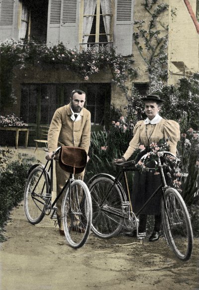 Pierre a Marie Curie ve své zahradě od Unknown photographer