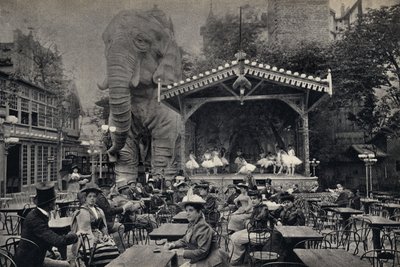 Populární životní scéna v Moulin Rouge v Paříži. Fotografie, konec 19. století, Paříž. Coll. Selva. od Unknown photographer