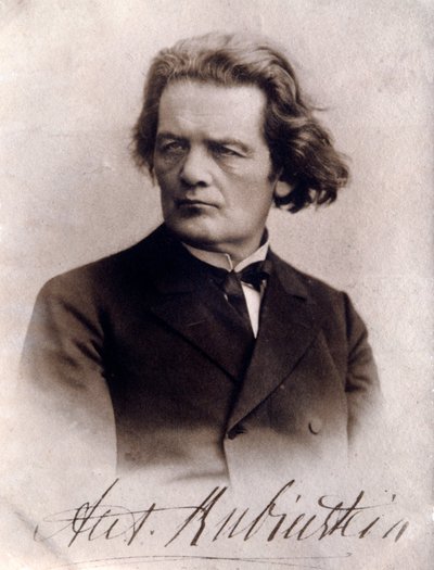 Portrét Antona Rubinsteina (černobílá fotografie) od Unknown photographer