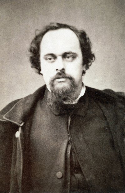 Portrét Dante Gabriel Rossetti (1828-1882) - asi 1860 od Unknown photographer
