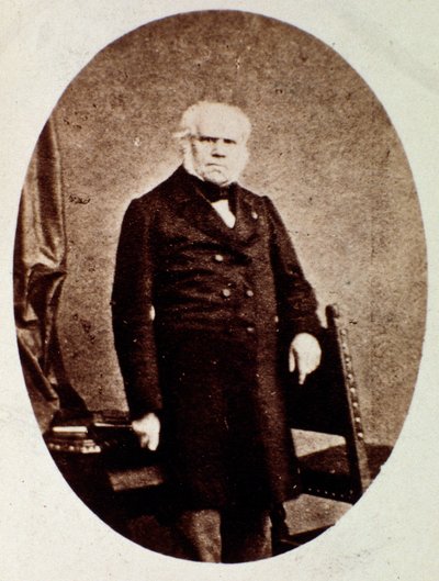 Portrét Francois Joseph (Francois-Joseph) Fetis (1794-1871) Belgický muzikolog, skladatel, kritik a učitel Fotografie. 19. století. Bologna, civilo museo musico od Unknown photographer