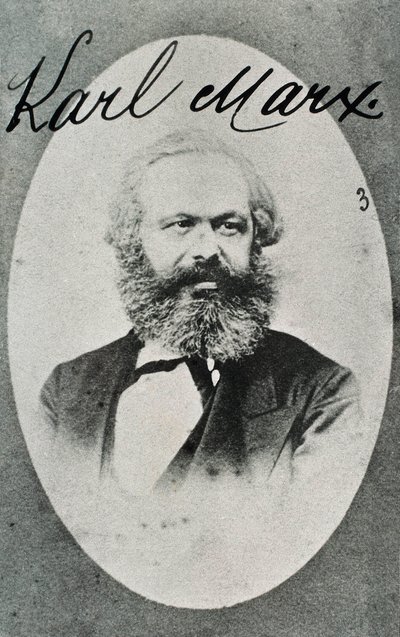 Portrét německého filozofa a ekonoma Karla Marxe (1818-1883). Fotografie. Montreuil. Muzeum živé historie. od Unknown photographer