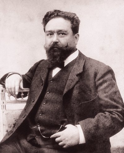 Portrét Isaaca Albenize (1860-1909), španělského pianisty a skladatele. Fotografie, 1886. Nadace Albeniz, Madrid. od Unknown photographer