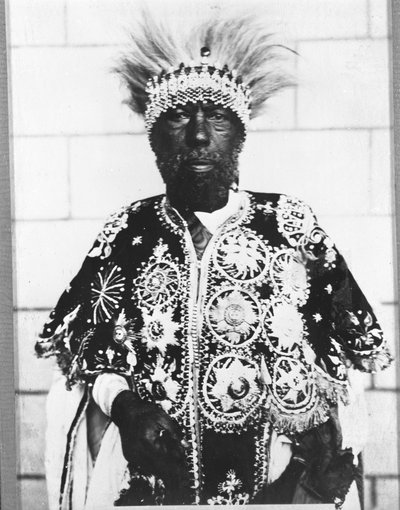 Portrét Menelika II. (1844 - 1913) krále Etiopie. od Unknown photographer