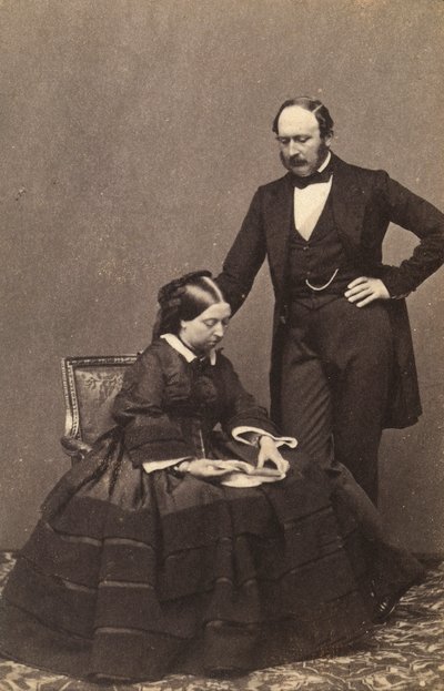 Portrét anglické královny Viktorie a sasko-kobursko-gothajského prince-konzora Alberta od Unknown photographer