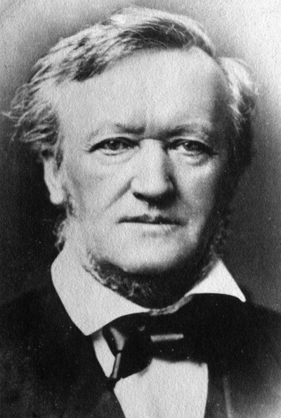 Portrét Richarda Wagnera (černobílá fotografie) od Unknown photographer