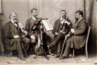 Portrét členů Joachimova kvarteta, kolem roku 1900 (čb fotografie) od Unknown photographer