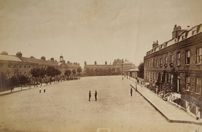 The Royal Marine Barracks v Chatham, Kent, Velká Británie, konec 19. století (černobílá fotografie) od Unknown photographer