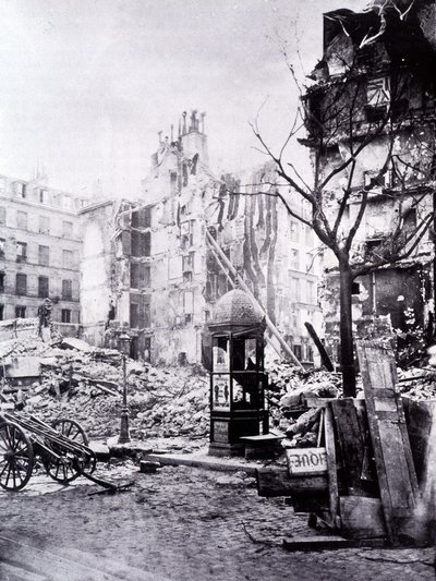 Velká díla Paříže: roh Rue Royal a Rue du Fbg St Antoine od Unknown photographer