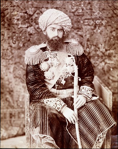 Turkestán – emír z Bukhury – 1890 našeho letopočtu. od Unknown photographer