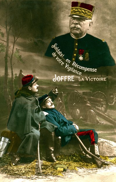 Pohlednice z 1. světové války, Marechal Joseph Joffre promlouvá k "poilus": "Vojáci! odměnou za vaši bdělost je vítězství." (foto) od Unknown photographer