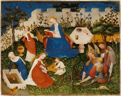 The Little Garden of Paradise, c.1410-20 (mixed media na dubu) od Upper Rheinish Master