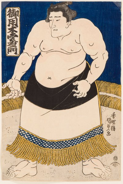 Portrét zápasníka sumo Goyogi Kumoemon. Tisk Utagawa Kunisada (1786-1865) od Utagawa Kunisada