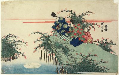 (Reflection of Moon), počátek 19. století od Utagawa Hiroshige