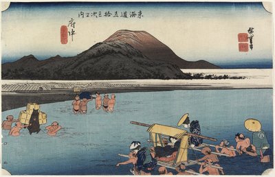 Abe River, Fuchu_, c. 1833 od Utagawa Hiroshige