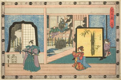 Akt 2 (Nidanme), ze série "Pomsta věrných zadržovatelů (Chushingura)" od Utagawa Hiroshige