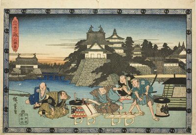 Akt 3 (Sandanme), ze série "Pomsta věrných zadržovatelů (Chushingura)" od Utagawa Hiroshige
