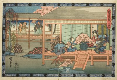 Akt 4 (Yondanme), ze série "Pomsta věrných zadržovatelů (Chushingura)" od Utagawa Hiroshige