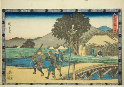 Akt 6 (Rokudanme), ze série "Pomsta věrných zadržovatelů (Chushingura)" od Utagawa Hiroshige
