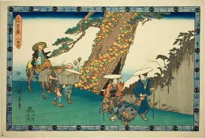 Akt 8 (Hachidanme), ze série "Pomsta věrných zadržovatelů (Chushingura)" od Utagawa Hiroshige