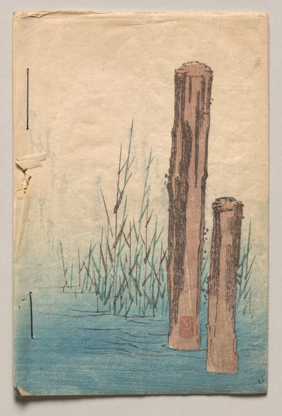 Zadní obálka knihy „Verše pro zimu a jaro“ od Utagawa Hiroshige