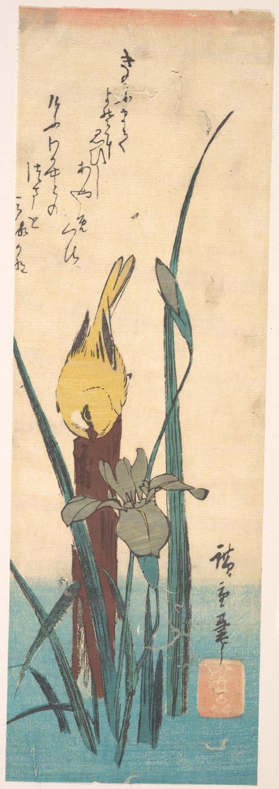 Vogel und Iris od Utagawa Hiroshige