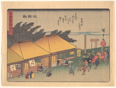 Chiryūshuku, ze série Padesát tři stanic na cestě Tōkaidō od Utagawa Hiroshige