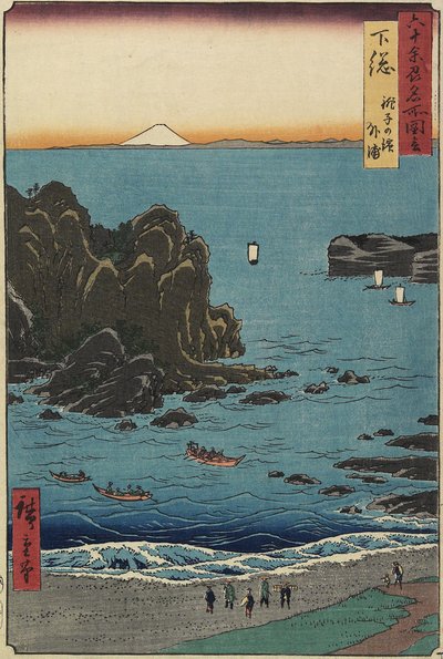 Pláž Cho_shi na otevřeném moři, provincie Shimo_sa, srpen 1853 od Utagawa Hiroshige