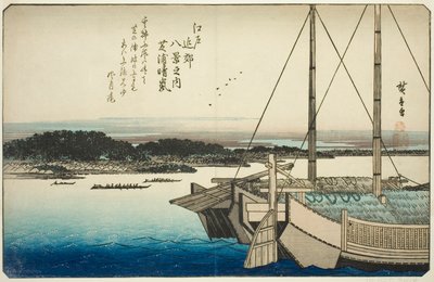 Clearing Weather at Shibaura (Shibaura seiran), from the series "Eight Views in the Environs of Edo (Edo kinko hakkei no uchi)" od Utagawa Hiroshige