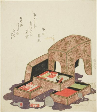 Sběr těsnění v lakových podnosech od Utagawa Hiroshige