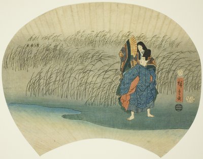 Pár utíkajících, z epizody Akutagawa v Tales of Ise od Utagawa Hiroshige