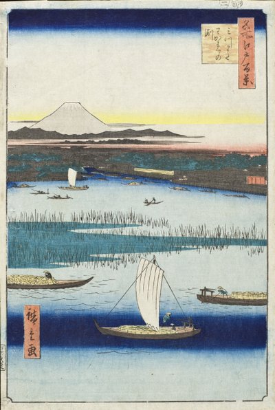 Dělicí nádrž v Mitsumatě od Utagawa Hiroshige