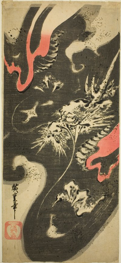 Drak v oblacích od Utagawa Hiroshige