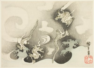Draci mezi mraky od Utagawa Hiroshige