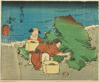 Echizen, řez listem čís. 10 ze série "Vystřižené obrázky provincií (Kunizukushi harimaze zue)" od Utagawa Hiroshige