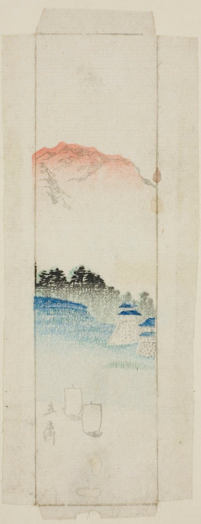 Obálka s krajinou od Utagawa Hiroshige