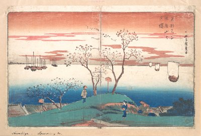 Večerní třešně na Gotenyamě od Utagawa Hiroshige