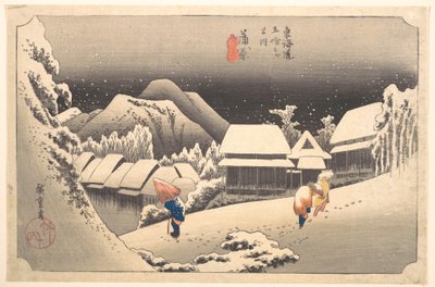 Večerní sníh od Utagawa Hiroshige