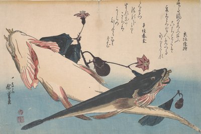 Flatheads and Lilek, c.1830 od Utagawa Hiroshige