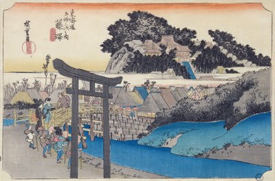 Fujisawa: Yugyo-ji, nebo Shojoko-ji, buddhistický chrám sekty Ji, ze série 