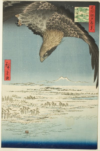 Fukagawa Susaki a Jumantsubo, ze série kei)” od Utagawa Hiroshige