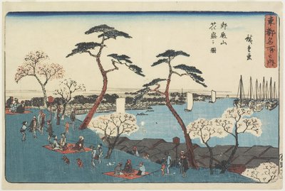 Gotenyama Hill in Bloom, 1830-1844 od Utagawa Hiroshige