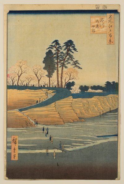 Gotenyama v Šinagawě, ze série „Sto slavných pohledů na Edo“ od Utagawa Hiroshige