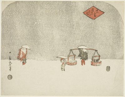 Vlasy vy S w (sněží) od Utagawa Hiroshige
